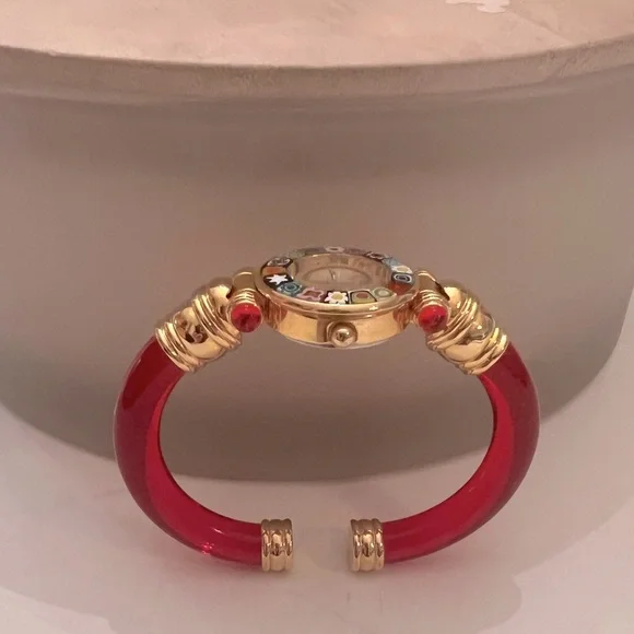 MURANO Glass Bangle watch Lucite Bracelet❤️ - Picture 5 of 6